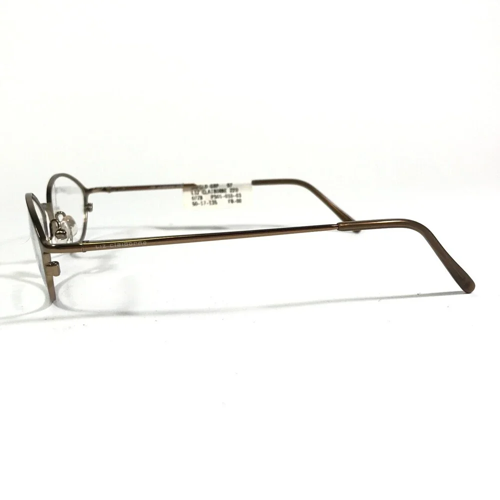 Liz Claiborne Eyeglasses Frames L220 07ZB Gold Round Full Rim 50-17-135